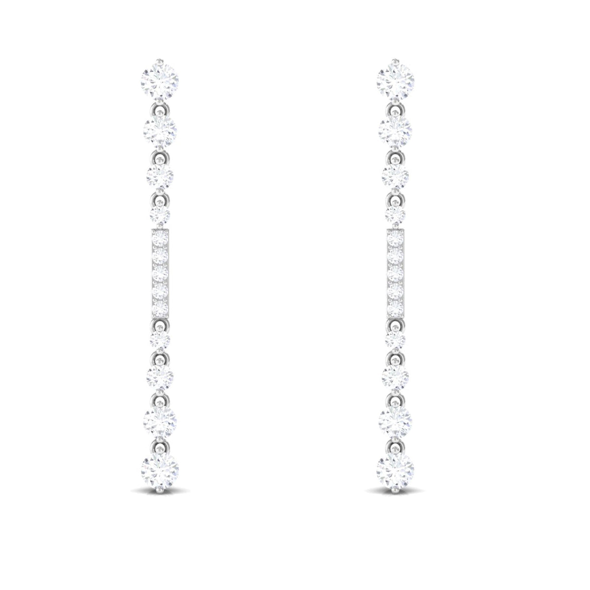 1.25 CT Certified Moissanite Simple Dangle Earrings