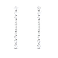 1.25 CT Certified Moissanite Simple Dangle Earrings