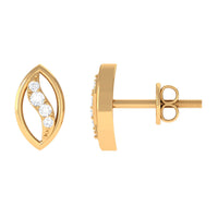 Certified Moissanite Petal Stud Earrings