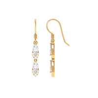 Certified Moissanite Dangle Earrings for Women