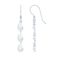 Certified Moissanite Dangling Wedding Earrings for Bride