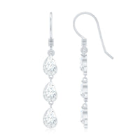 Certified Moissanite Dangling Wedding Earrings for Bride