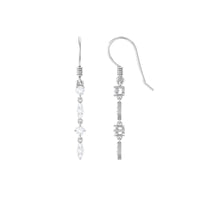 Womens Moissanite Dangle Earrings with Fish Hook
