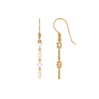Womens Moissanite Dangle Earrings with Fish Hook