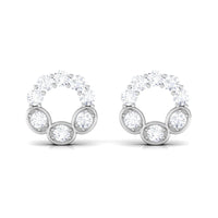 1 CT Certified Moissanite Designer Eternity Stud Earrings