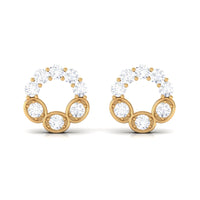 1 CT Certified Moissanite Designer Eternity Stud Earrings