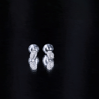 Natural Diamond Christmas Penguin Earrings With Certificate