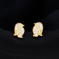 Natural Diamond Christmas Penguin Earrings With Certificate