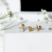 Certified Lab Grown Diamond 4 Prong Stud Earrings