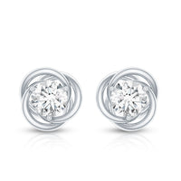 Certified Lab Grown Diamond Swirl Earrings With Screw Back