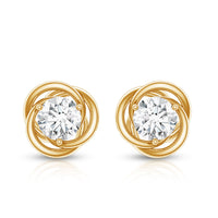 Certified Lab Grown Diamond Swirl Earrings With Screw Back