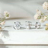 Certified 6MM Lab Grown Diamond Cute Cat Earrings