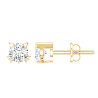 Certified 6MM Lab Grown Diamond Cute Cat Earrings