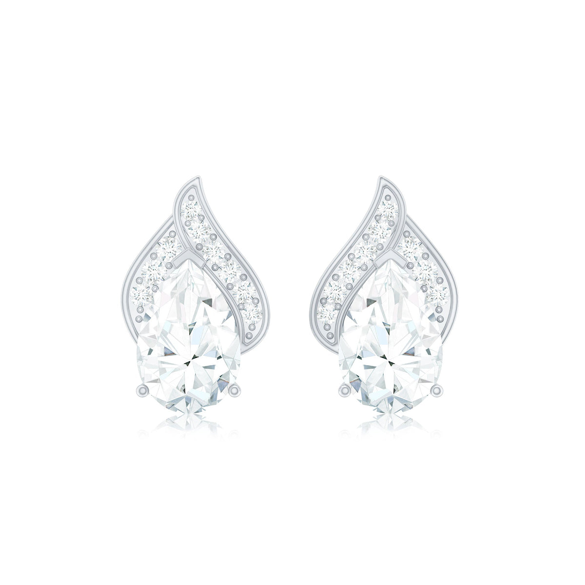 Pear Shape Lab Grown Diamond Classic Stud Earrings