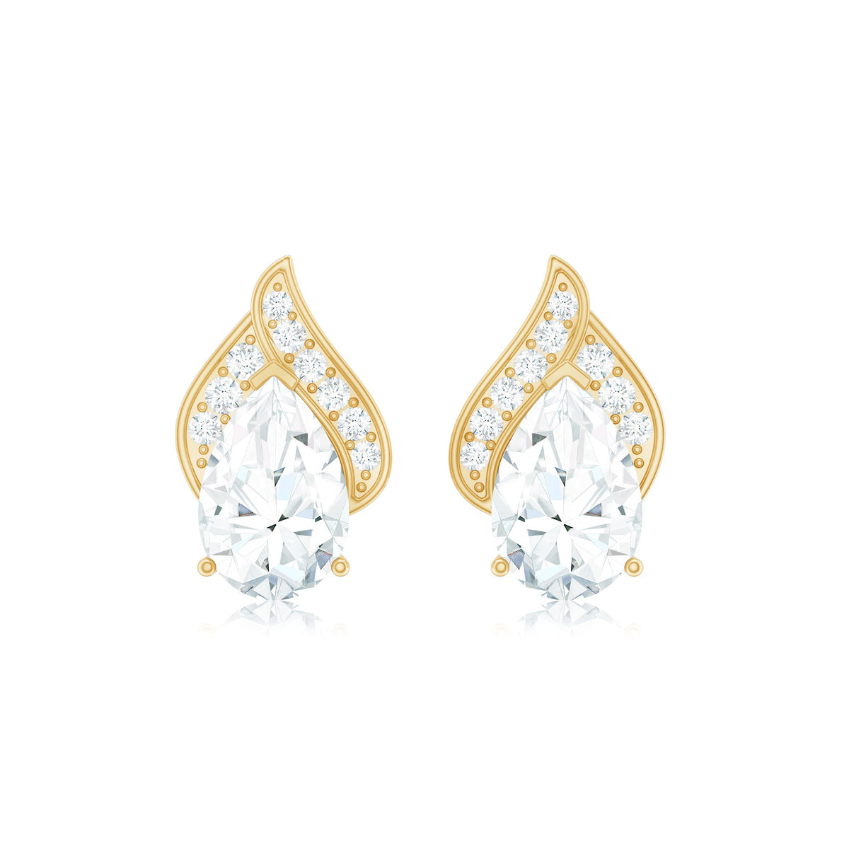 Pear Shape Lab Grown Diamond Classic Stud Earrings