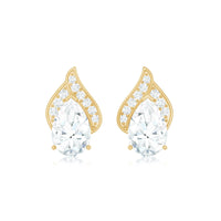 Pear Shape Lab Grown Diamond Classic Stud Earrings
