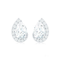 Minimal Lab Grown Diamond Teardrop Stud Earrings