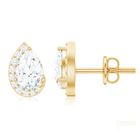 Minimal Lab Grown Diamond Teardrop Stud Earrings