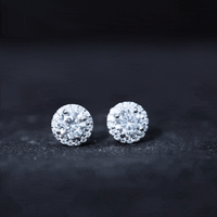 Classic Lab Grown Diamond Stud Earrings with Halo