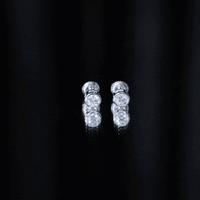 Solitaire Lab Grown Diamond Dainty Stud Earrings