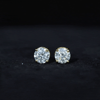 1.9 Carat Moissanite Solitaire Stud Earrings