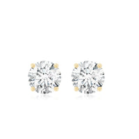 1.9 Carat Moissanite Solitaire Stud Earrings