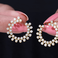 Certified Moissanite big stud earrings for women by Rosec Jewels, featuring sparkling white moissanite stones on sterling silver earrings.