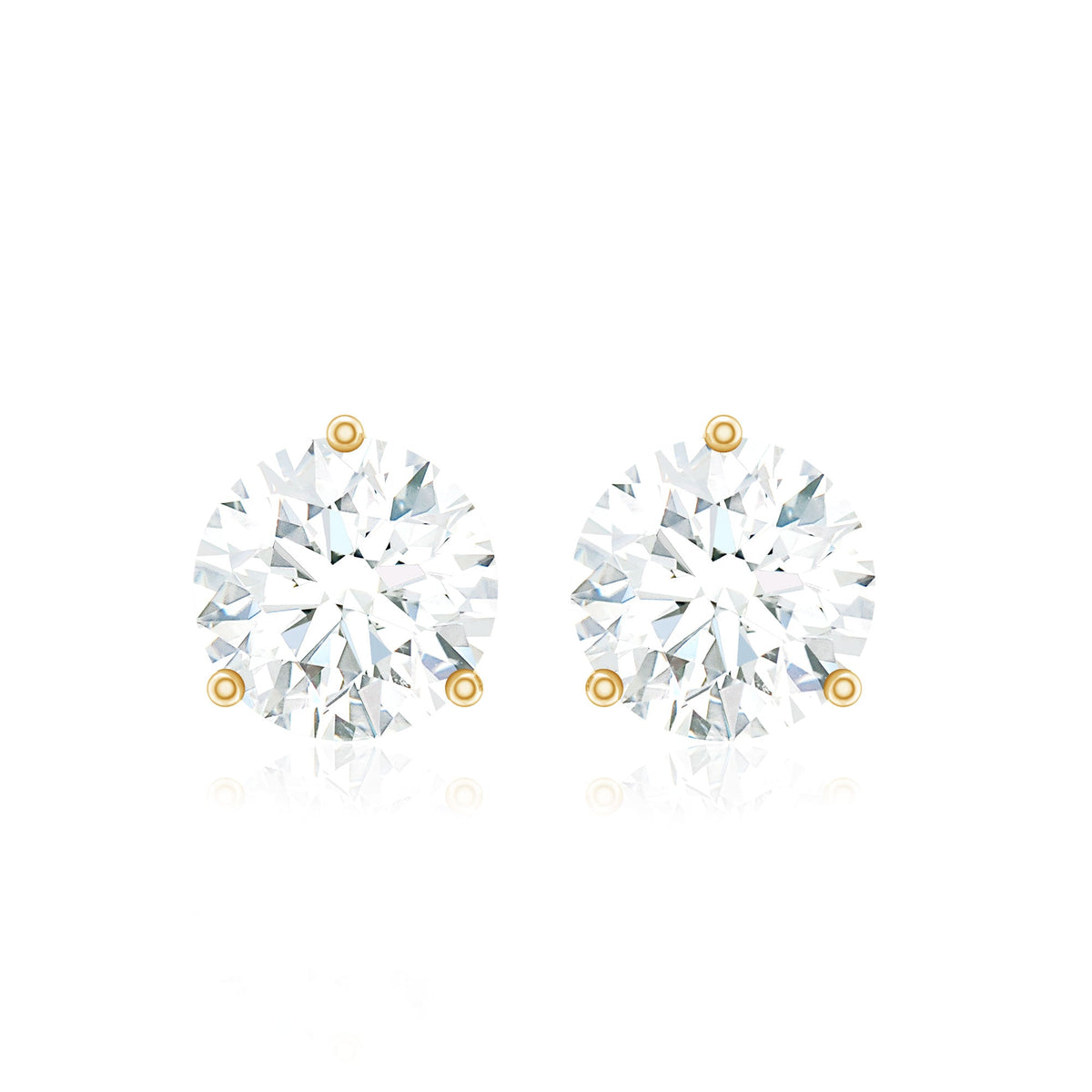 0.63 Carat Round Moissanite Stud Earrings