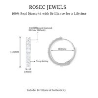 Certified Diamond Small Hoop Earrings