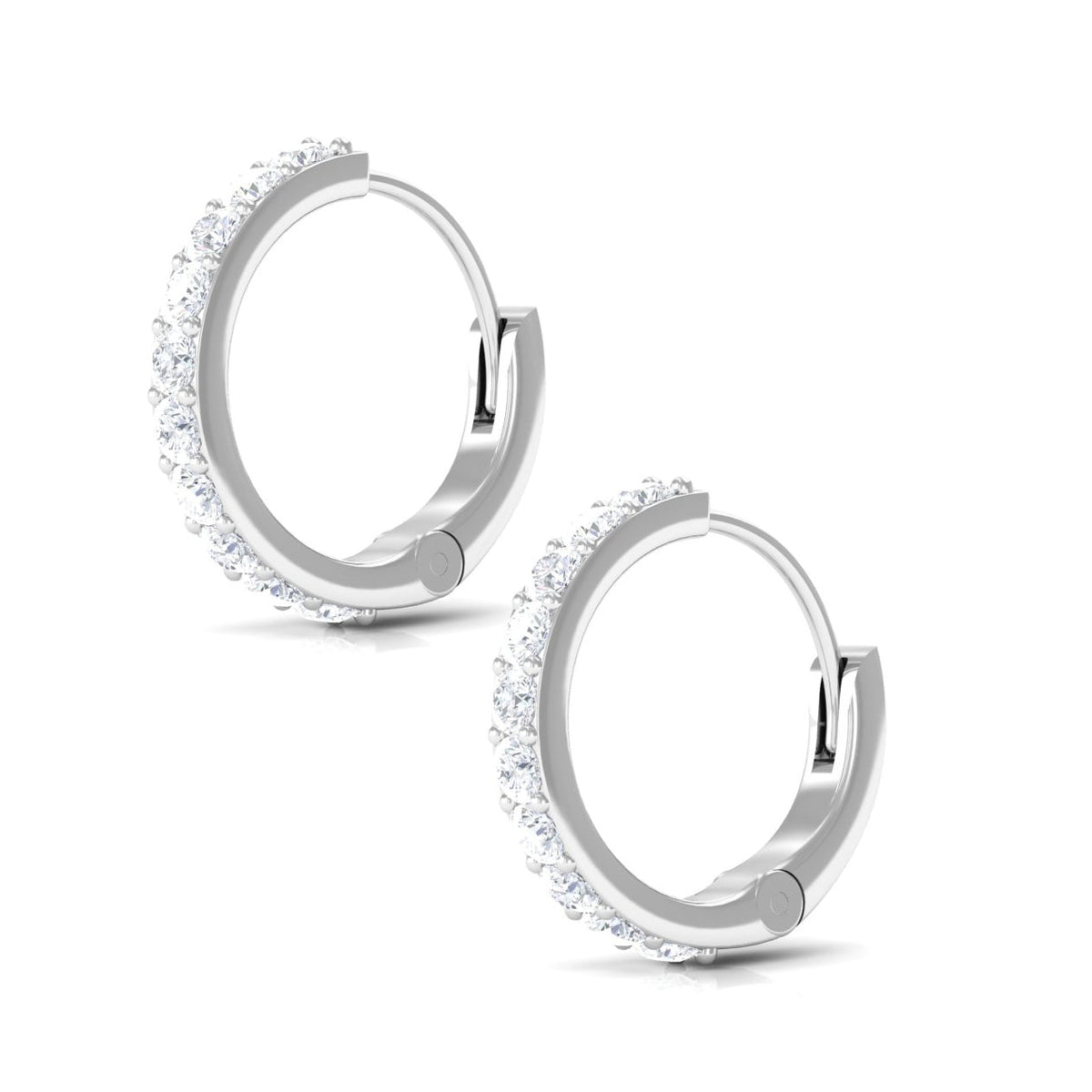 Certified Diamond Small Hoop Earrings