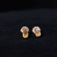 Natural 1 Carat Fire Opal Teardrop Stud Earrings