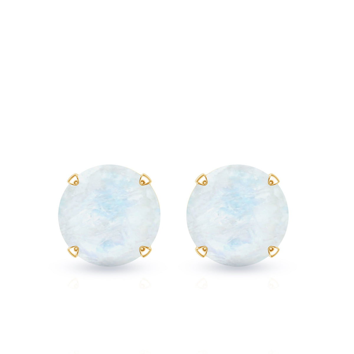 Claw Set Solitaire Moonstone Stud Earrings