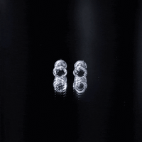 1 Carat Black Spinel Swirl Stud Earrings with Screw Backs