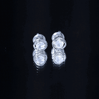 Solitaire Moonstone Swirl Stud Earrings with Certificate