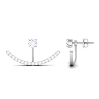 Natural Diamond Front and Back Earrings for Women