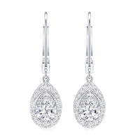 Lab Grown Diamond Drop Dangle Earrings With Lever Back
