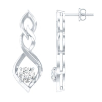 Certified Lab Grown Diamond Bridal Earrings With Screw Back