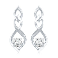 Certified Lab Grown Diamond Bridal Earrings With Screw Back