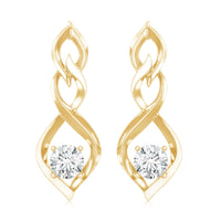 Certified Lab Grown Diamond Bridal Earrings With Screw Back