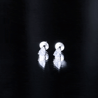 Certified 0.7 Carat Lab Grown Diamond Stud Earrings in Sterling Silver