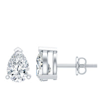 Certified 0.7 Carat Lab Grown Diamond Stud Earrings in Sterling Silver