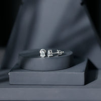 Certified 0.7 Carat Lab Grown Diamond Stud Earrings in Sterling Silver