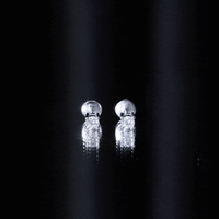 Certified Cubic Zirconia Half Carat Stud Earrings with Screw Back