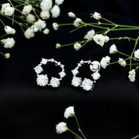 Cubic Zirconia Big Stud Earrings with Screw Backs