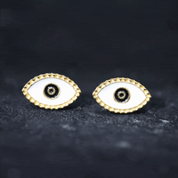 Enamel Evil Eye Stud Earrings for Women