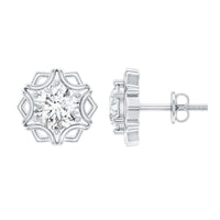 Lab Grown Diamond 1 Carat Stud Earrings With Screw Back