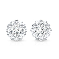 Lab Grown Diamond 1 Carat Stud Earrings With Screw Back