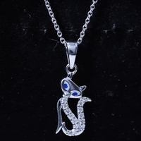 Certified Diamond Kitty Necklace For Women