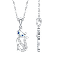 Certified Diamond Kitty Necklace For Women
