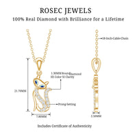 Certified Diamond Kitty Necklace For Women
